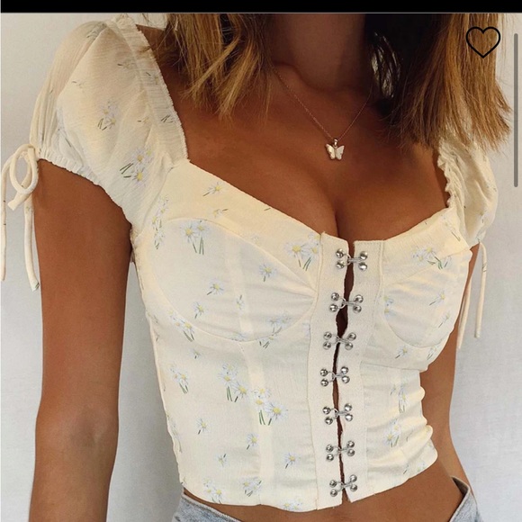 NWT Princess Polly Allyson Top Yellow - Picture 4 of 11